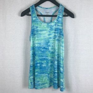 Reebok Racerback Tank Top Aqua Blue Green